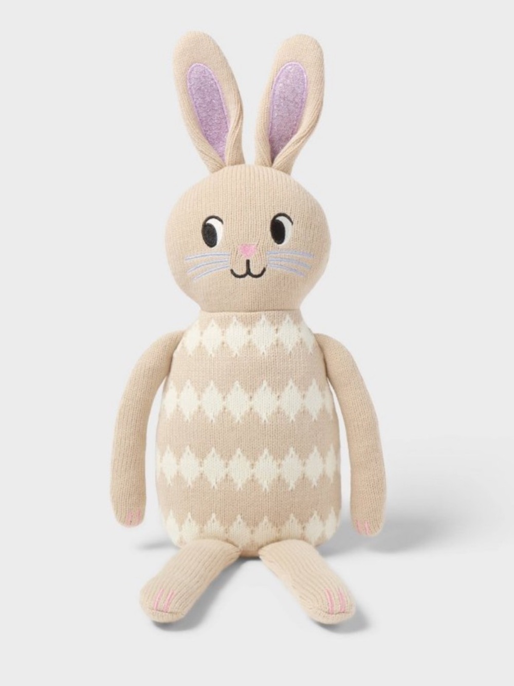 New! Spring 2026 Beige Knit Bunny Plush - Spritz™ Target